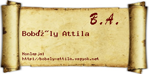 Bobály Attila névjegykártya